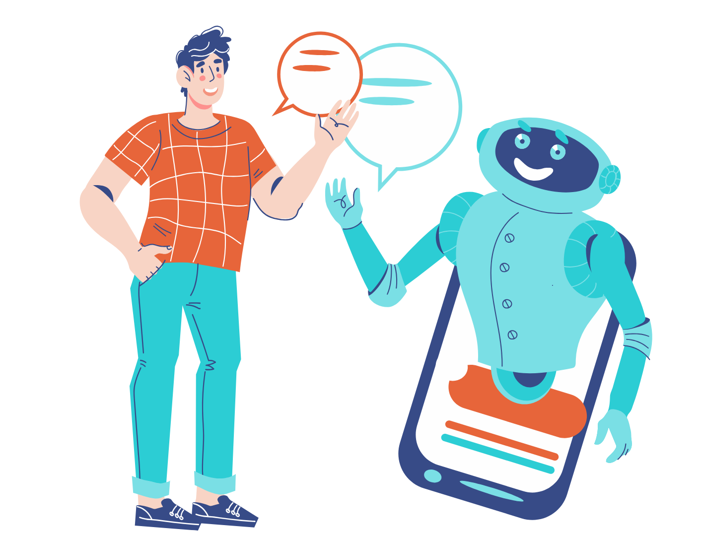 AIと人のイラスト